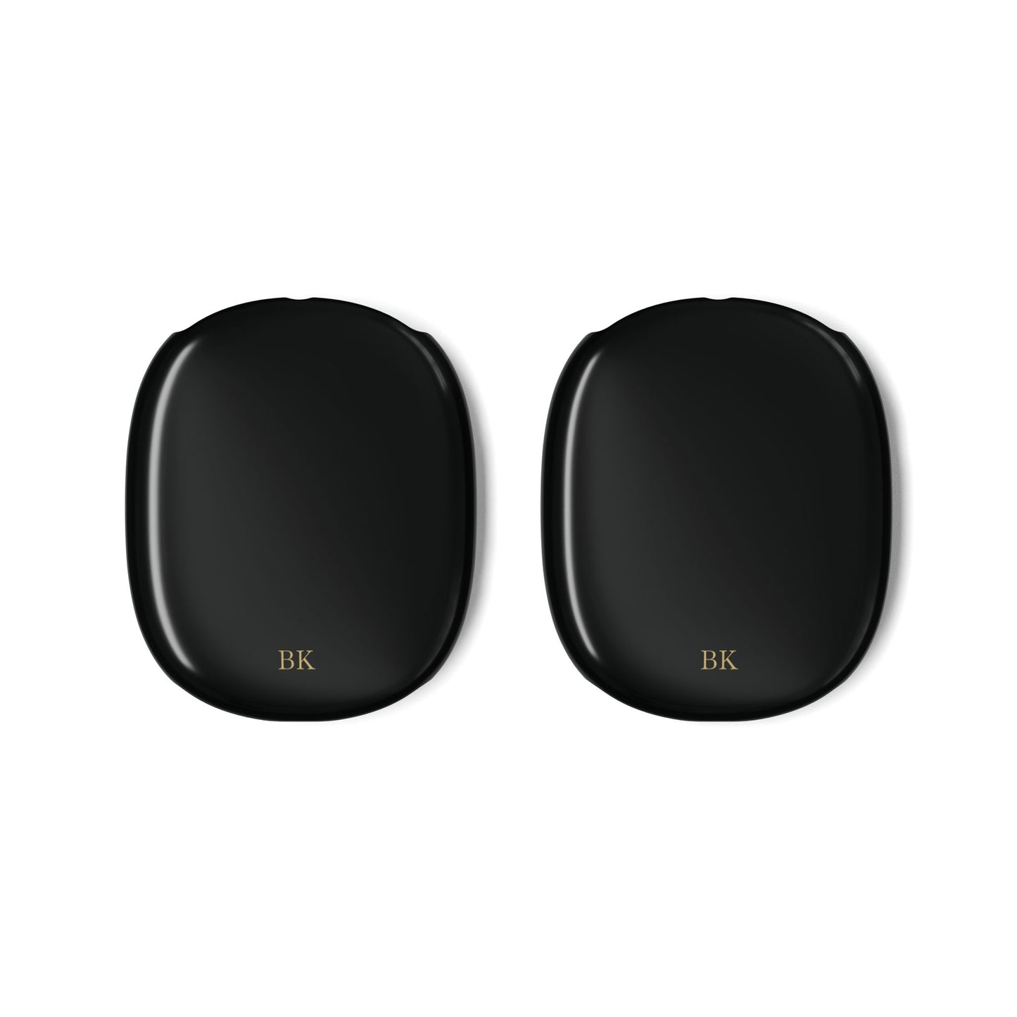 Personalized AirPods Max case for men in white, glossy finish