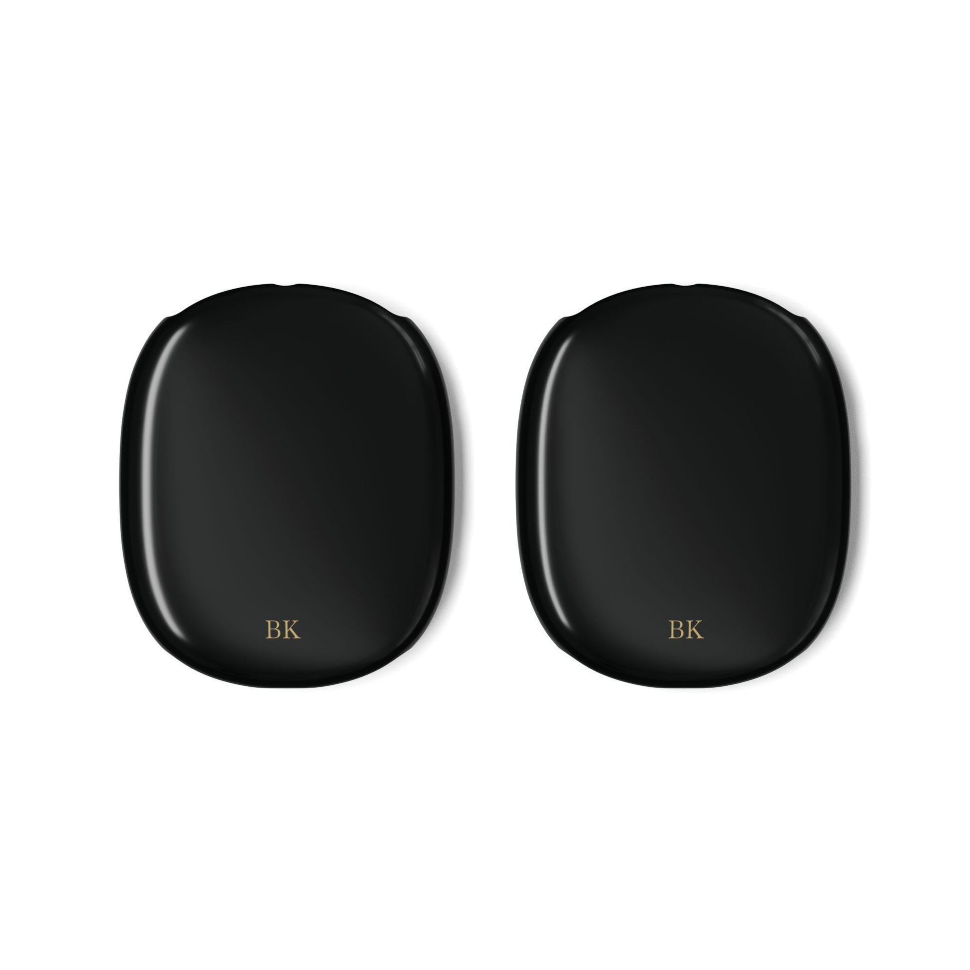 Personalized AirPods Max case for men in white, glossy finish