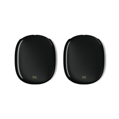 Personalized AirPods Max case for men in white, glossy finish