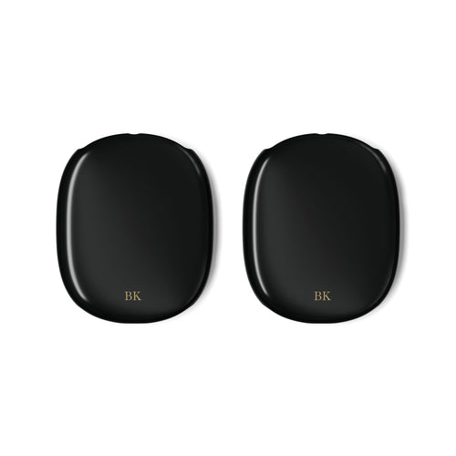 Personalized AirPods Max case for men in white, glossy finish