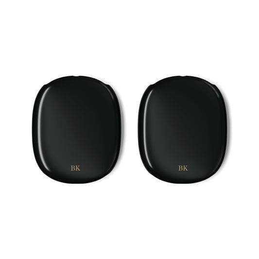 Personalized AirPods Max case for men in white, glossy finish
