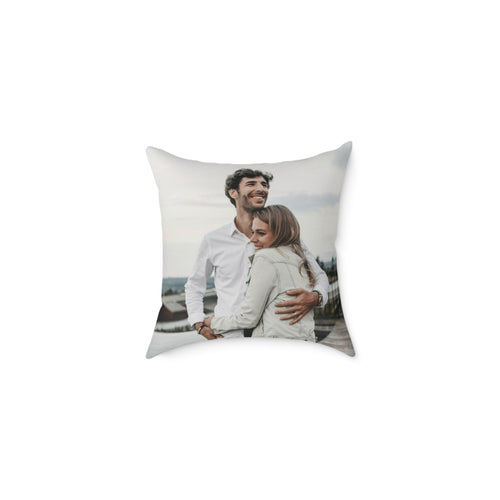 Custom photo throw pillow printed with your own picture
