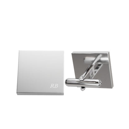 Personalized engraved cufflinks for men in stainless steel