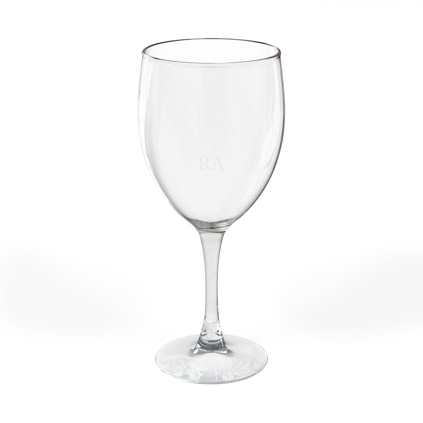 Personalized engraved wine glass for him, 10.5oz clear glass with custom engraving