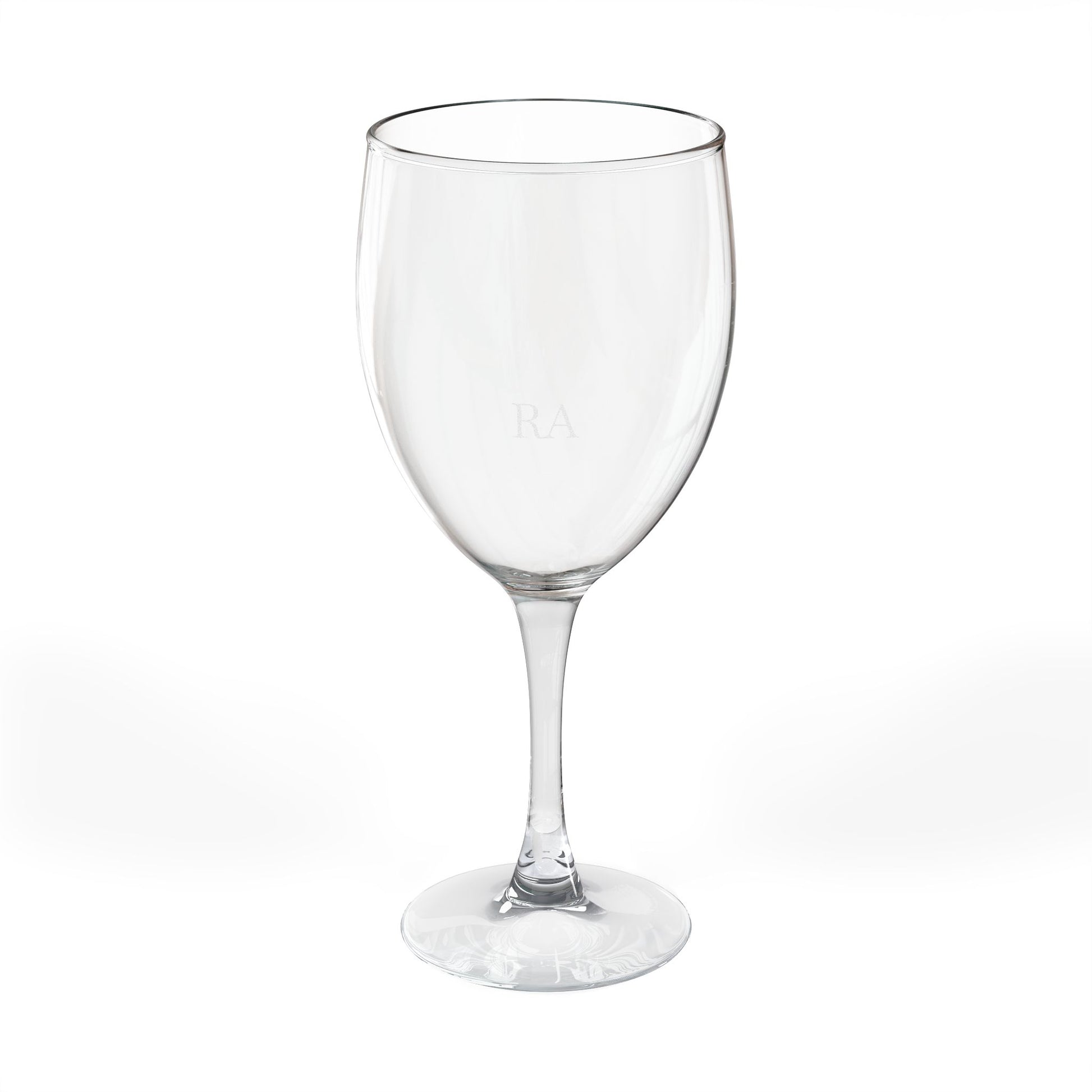 Personalized engraved wine glass for him, 10.5oz clear glass with custom engraving