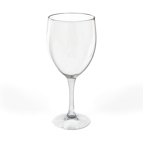 Personalized engraved wine glass for him, 10.5oz clear glass with custom engraving