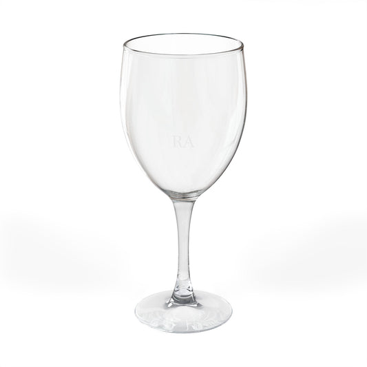 Personalized engraved wine glass for him, 10.5oz clear glass with custom engraving