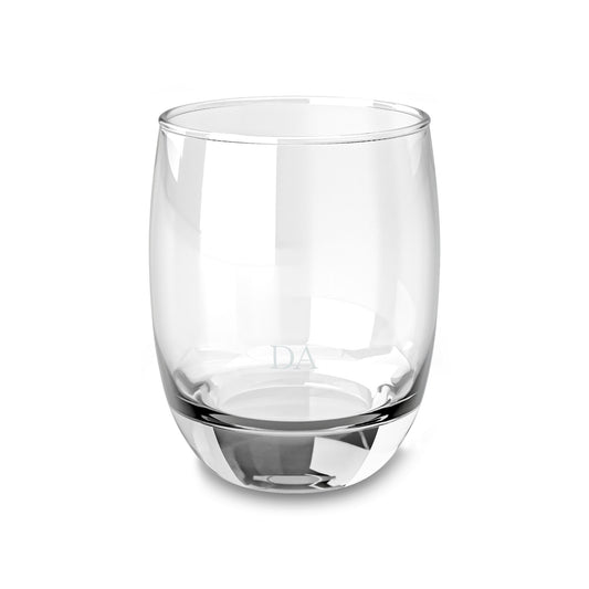 Personalized etched whiskey glass for men, 6oz with permanent etched design