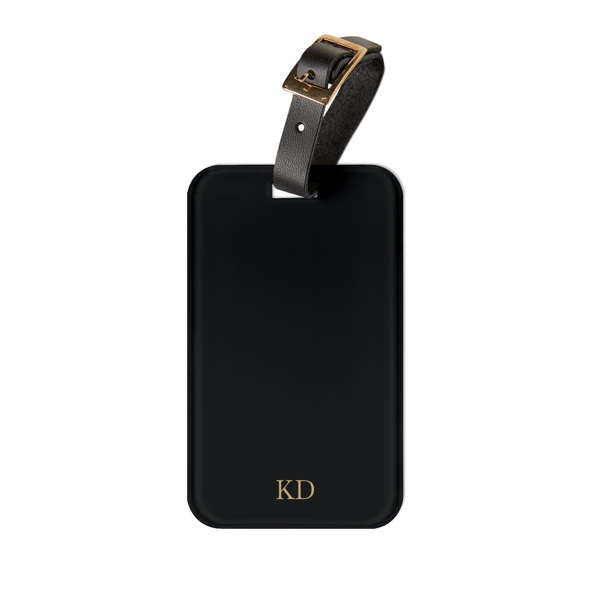 Personalized acrylic luggage tag for men with business card insert