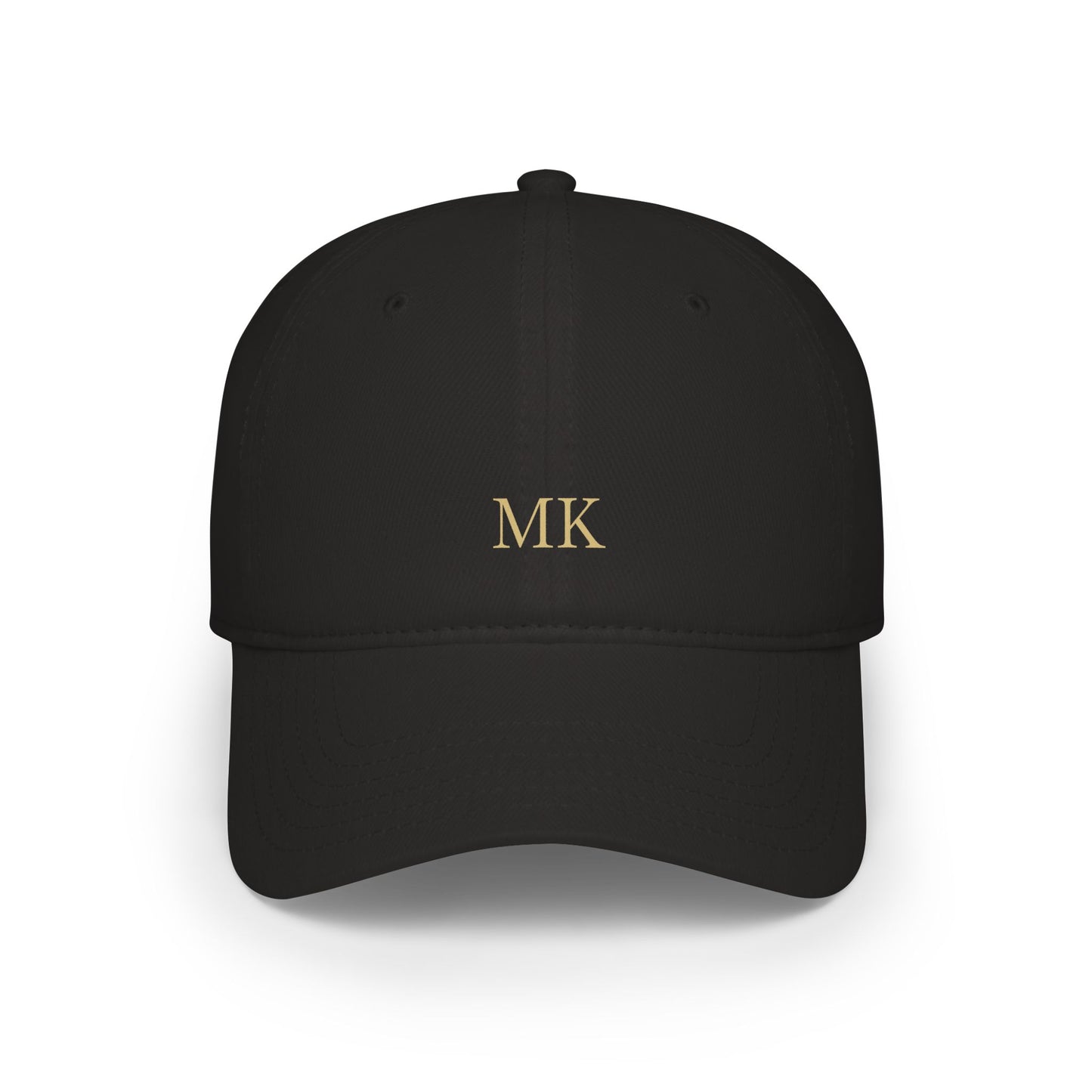 Personalized baseball cap for men in black with custom embroidery
