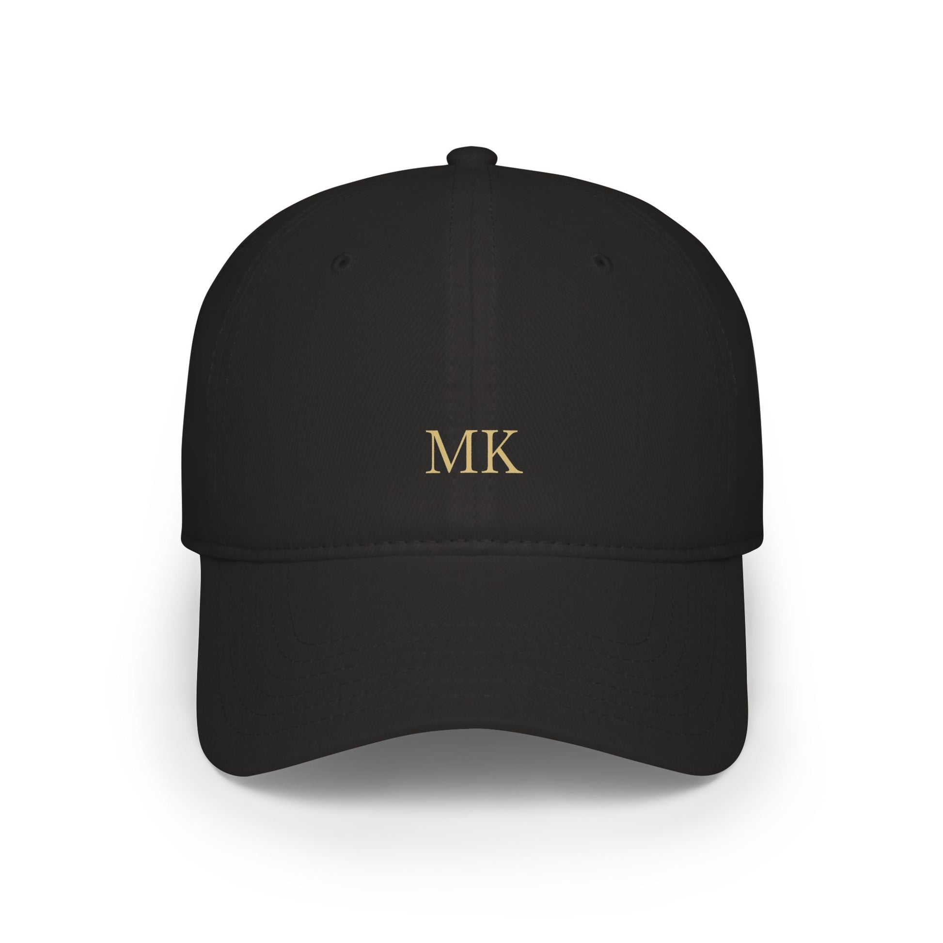 Personalized baseball cap for men in black with custom embroidery