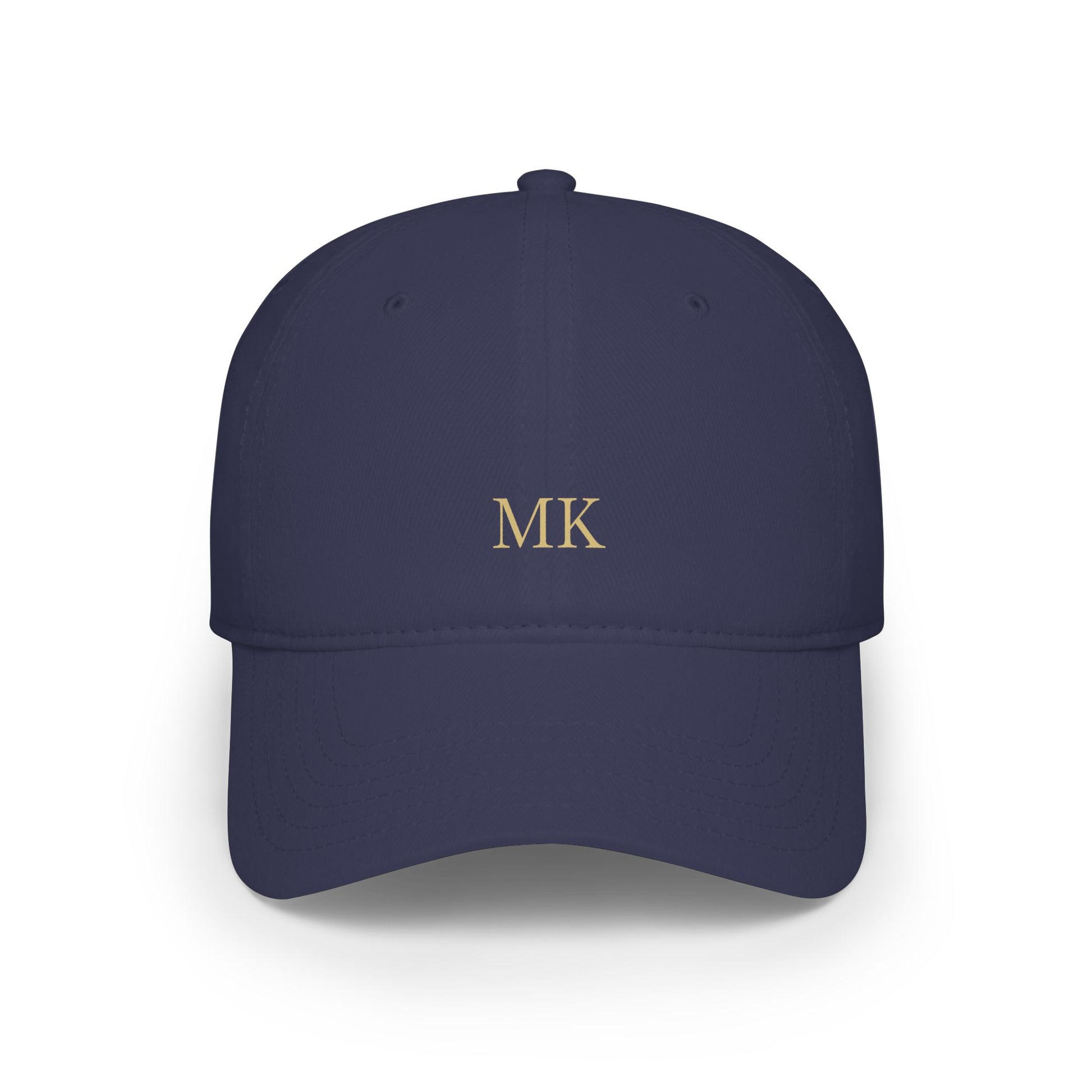Personalized baseball cap for men in dark navy with custom embroidery