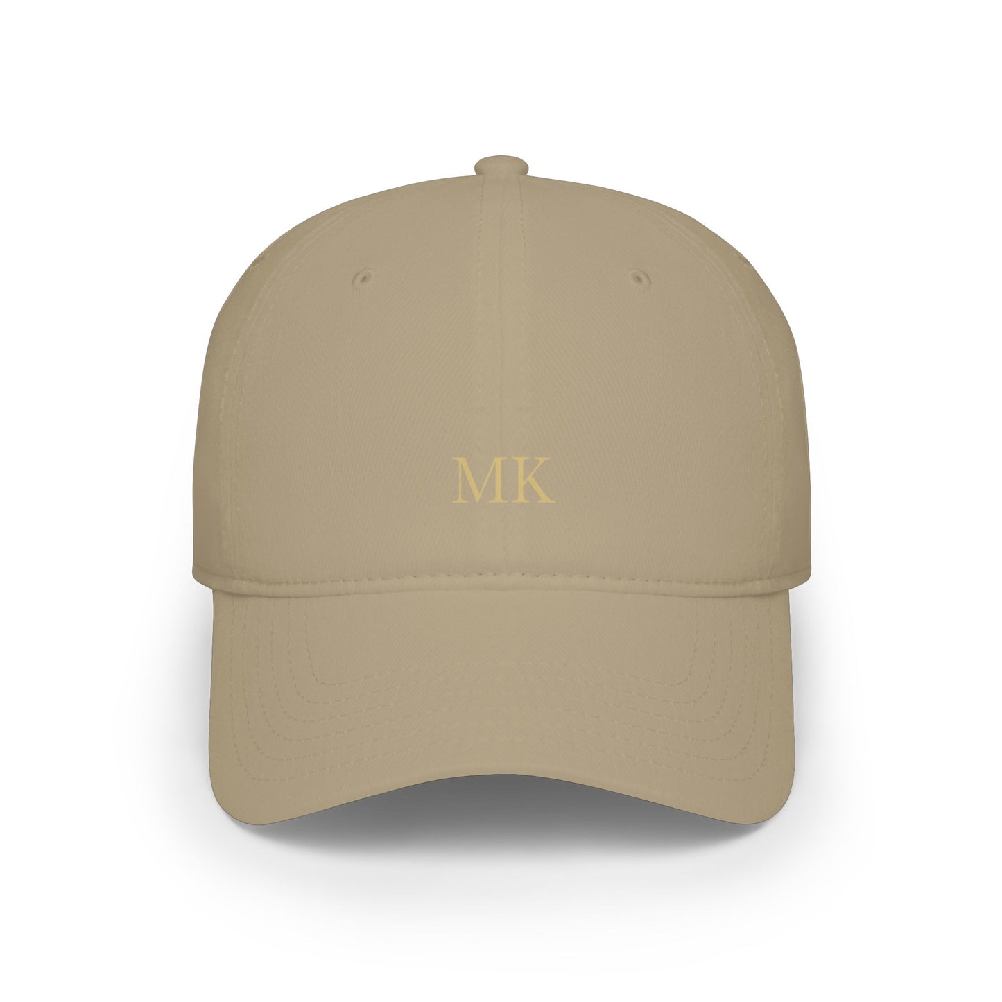 Personalized baseball cap for men in khaki with custom embroidery