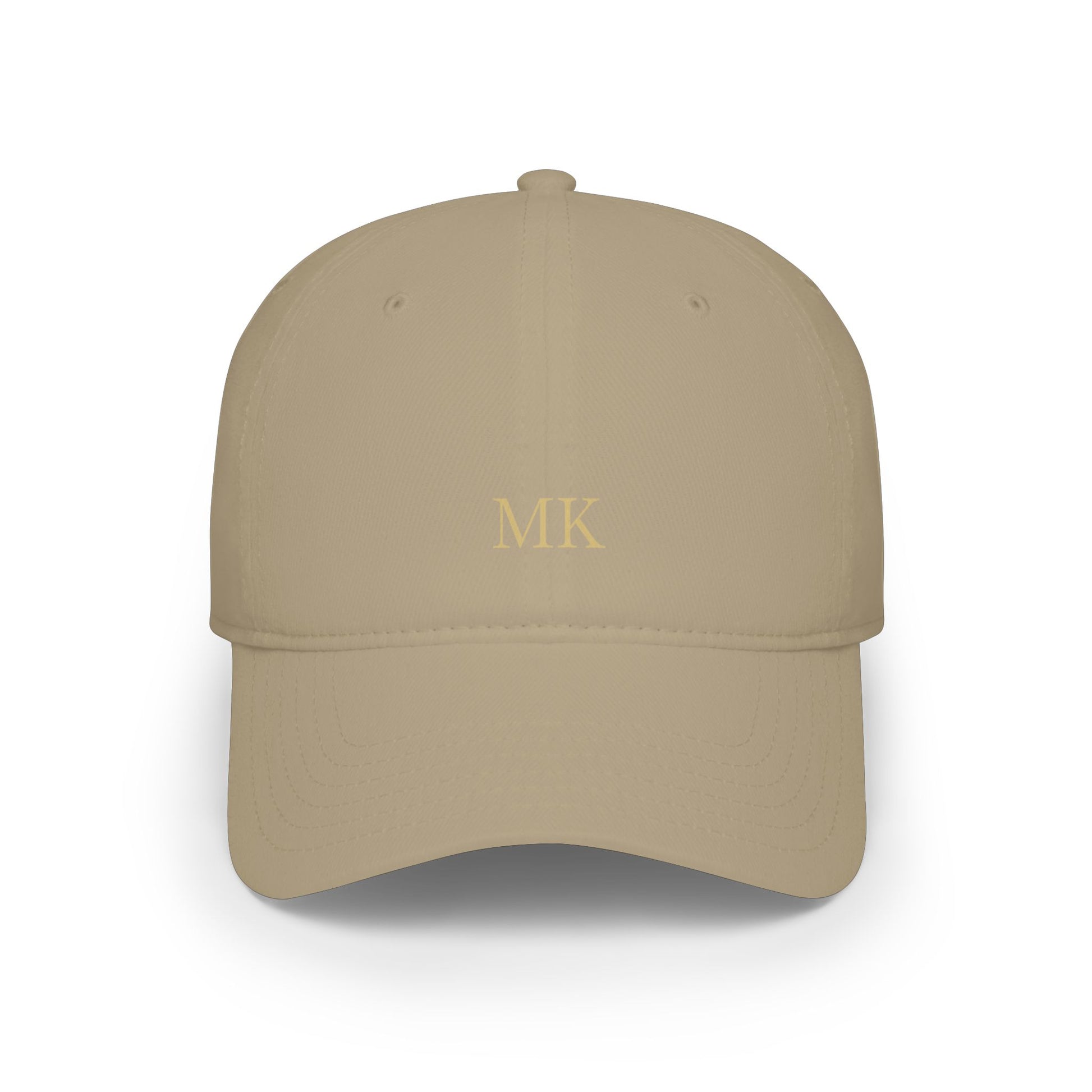 Personalized baseball cap for men in khaki with custom embroidery