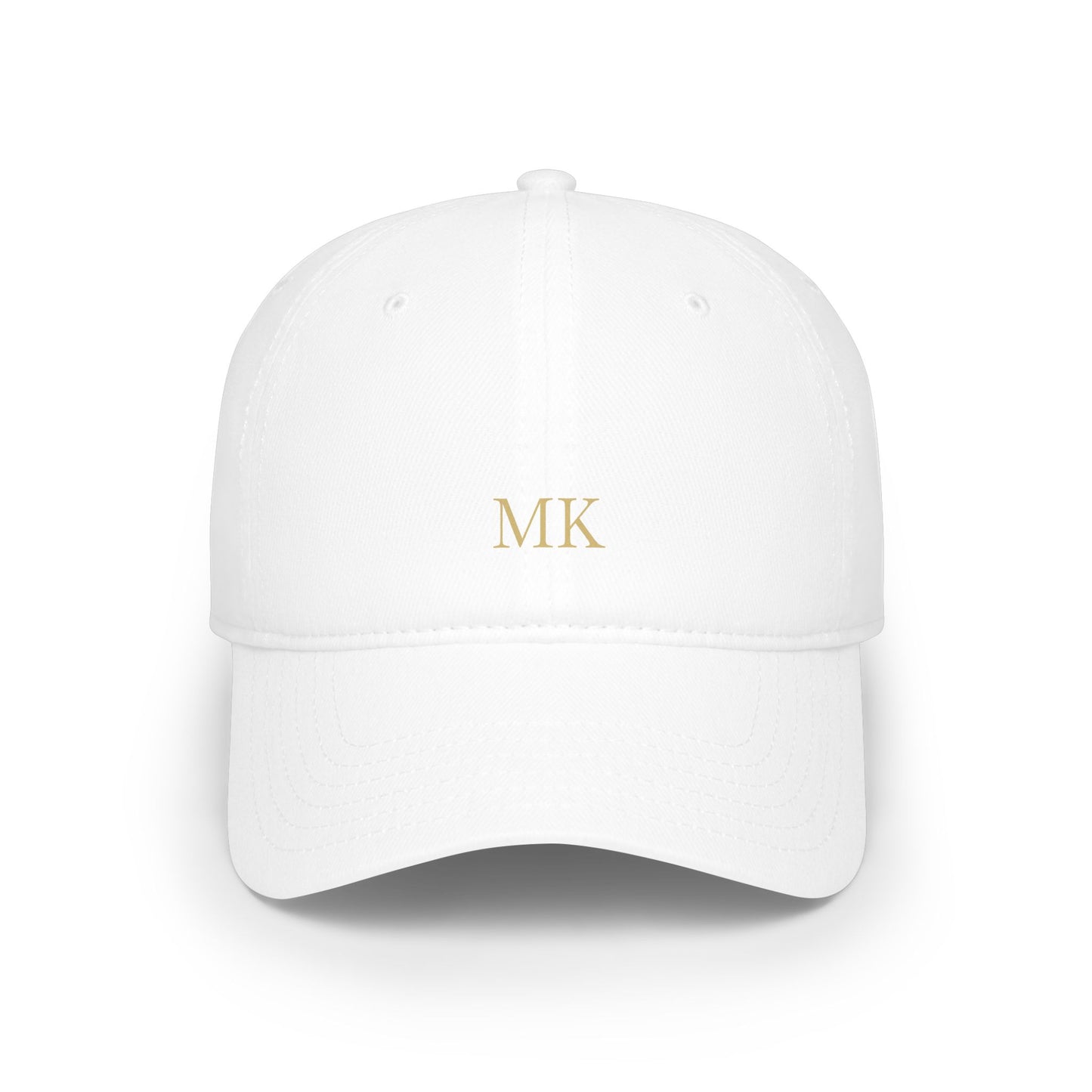 Personalized baseball cap for men in white with custom embroidery