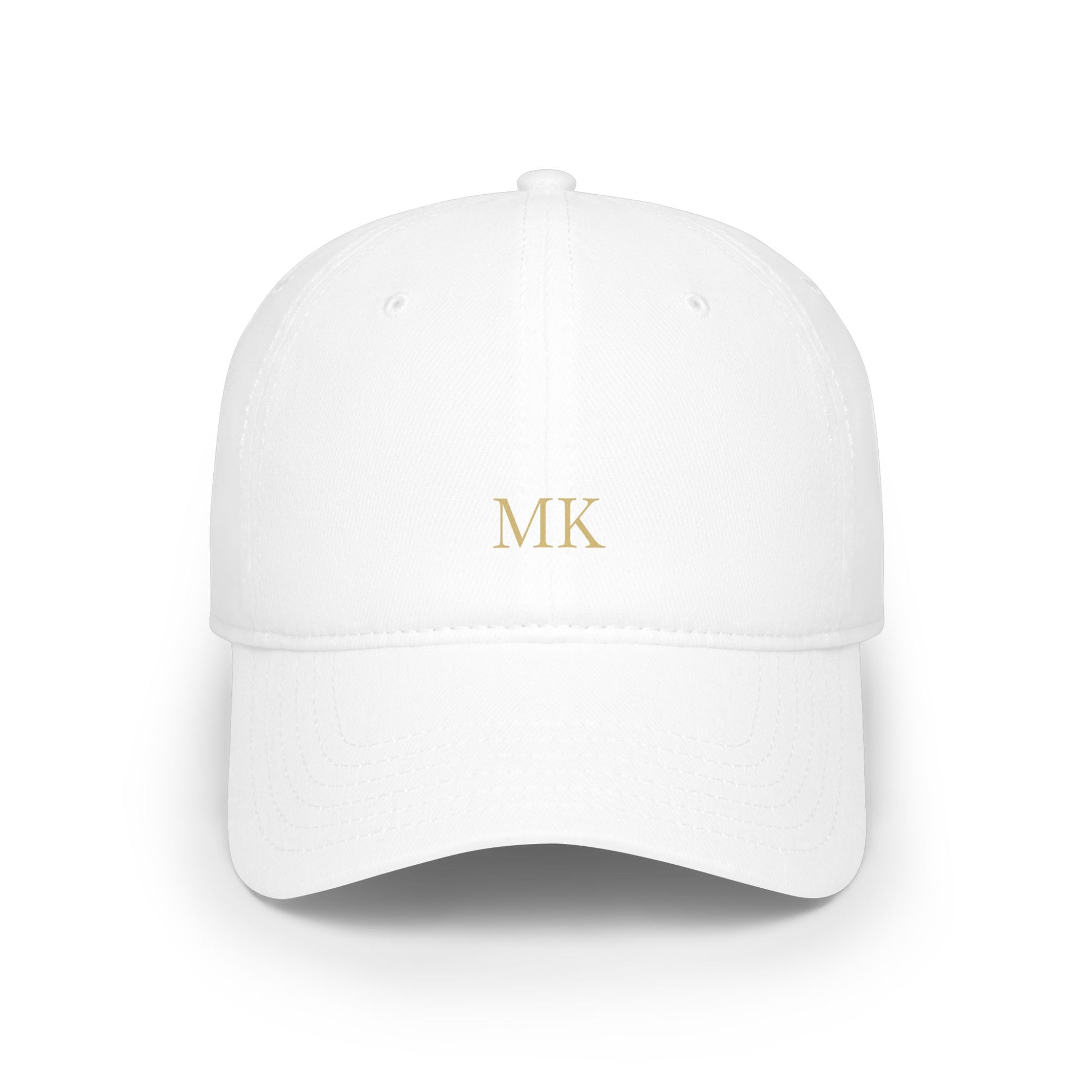 Personalized baseball cap for men in white with custom embroidery