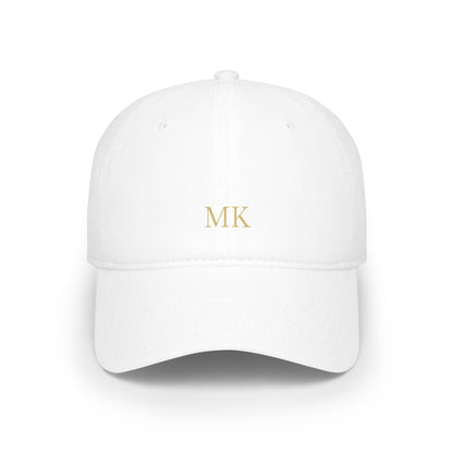 Personalized baseball cap for men in white with custom embroidery