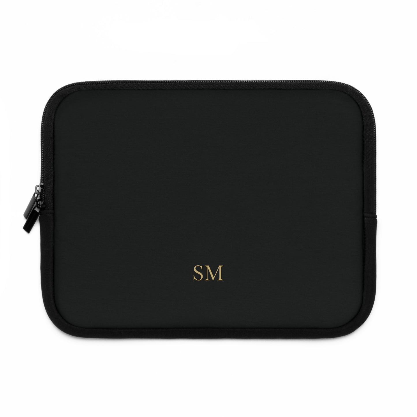 Personalized laptop sleeve for men in black, 10 inch