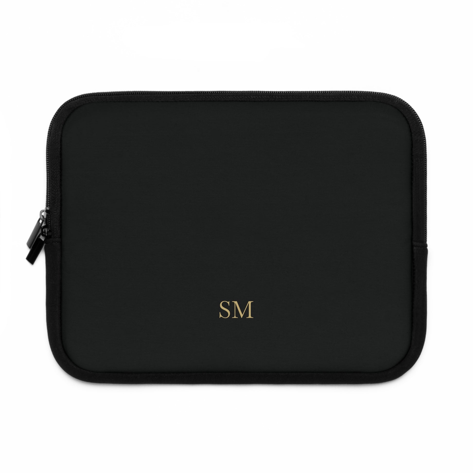 Personalized laptop sleeve for men in black, 10 inch
