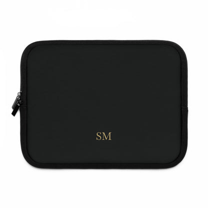 Personalized laptop sleeve for men in black, 10 inch