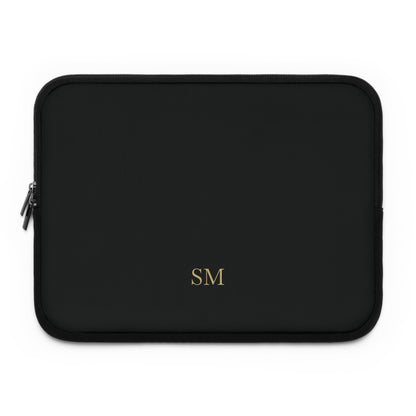 Personalized laptop sleeve for men in black, 13 inch