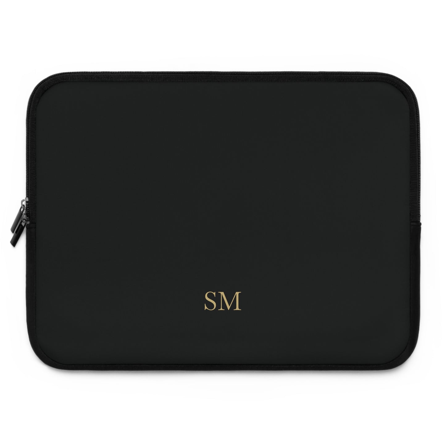 Personalized laptop sleeve for men in black, 15 inch