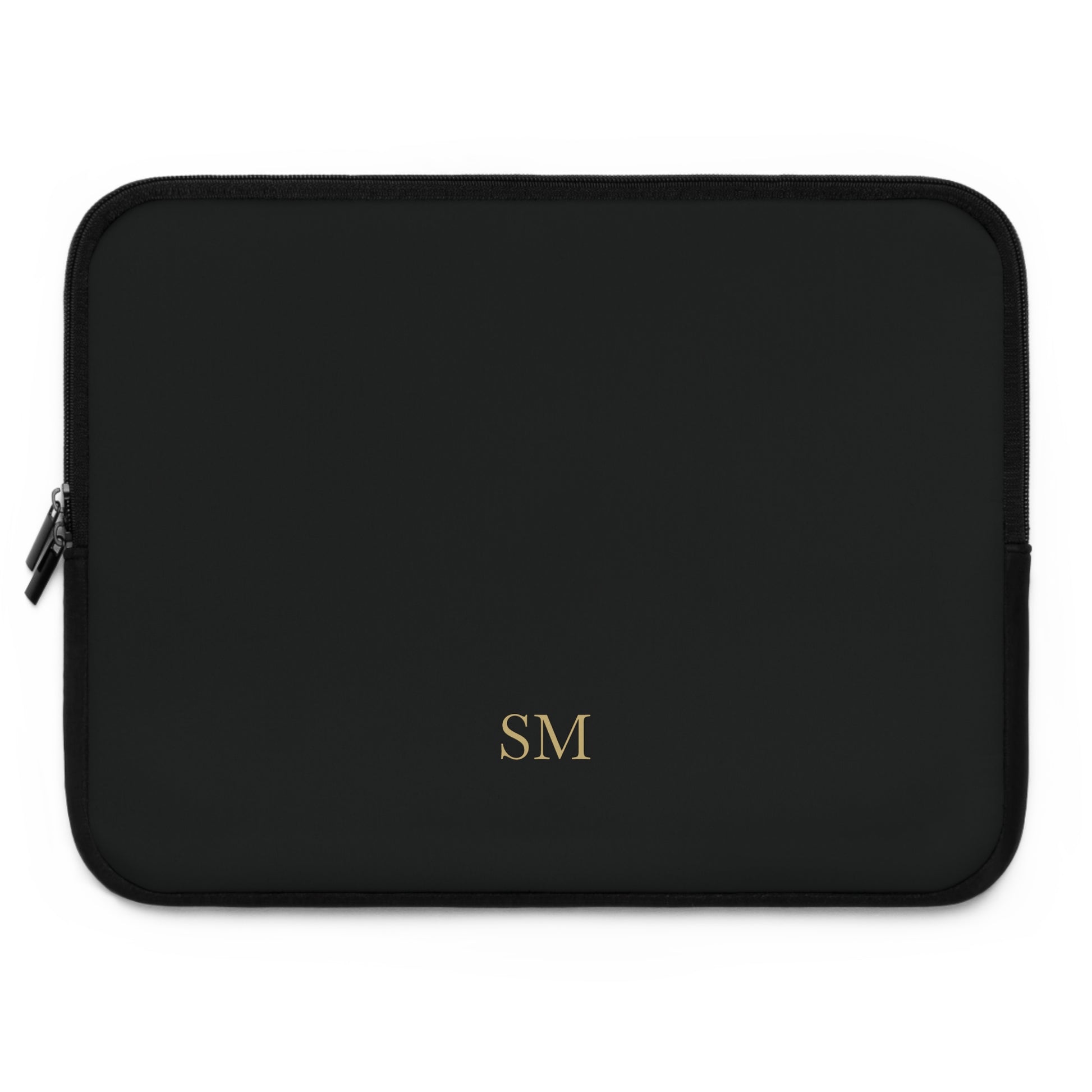 Personalized laptop sleeve for men in black, 15 inch