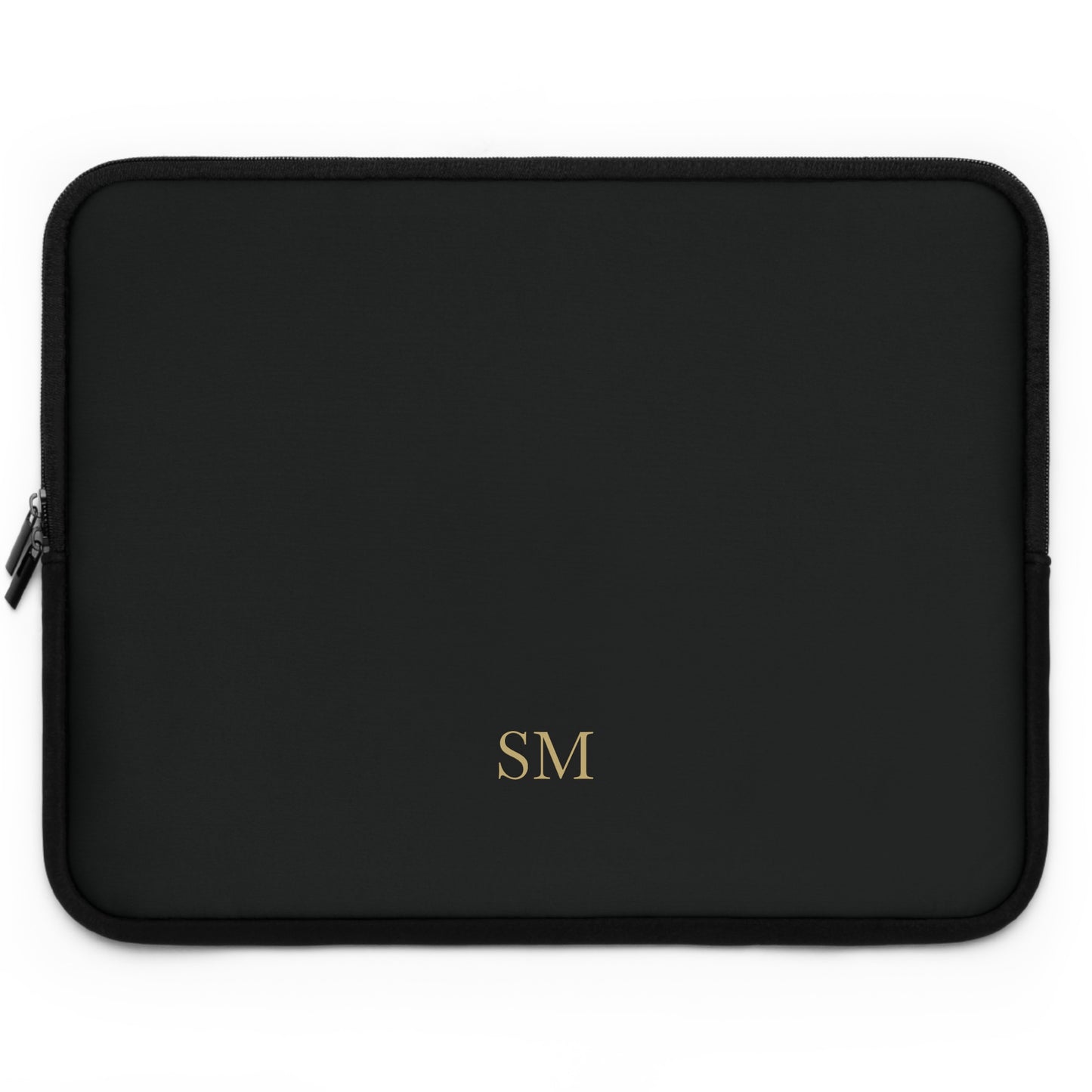 Personalized laptop sleeve for men in black, 17 inch