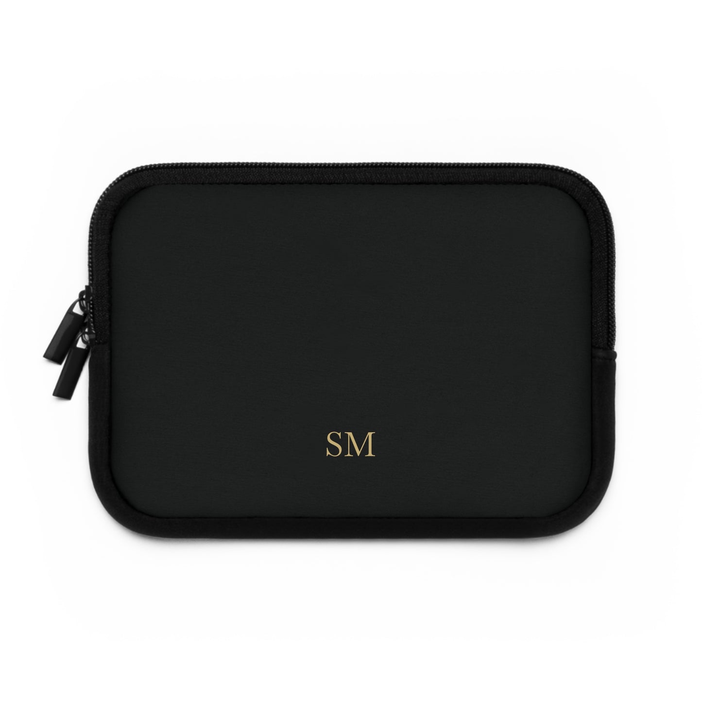 Personalized laptop sleeve for men in black, 7 inch