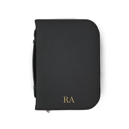 Personalized leather Bible cover for men, large size