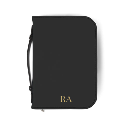 Personalized leather Bible cover for men, medium size