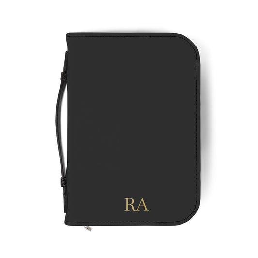 Personalized leather Bible cover for men, medium size
