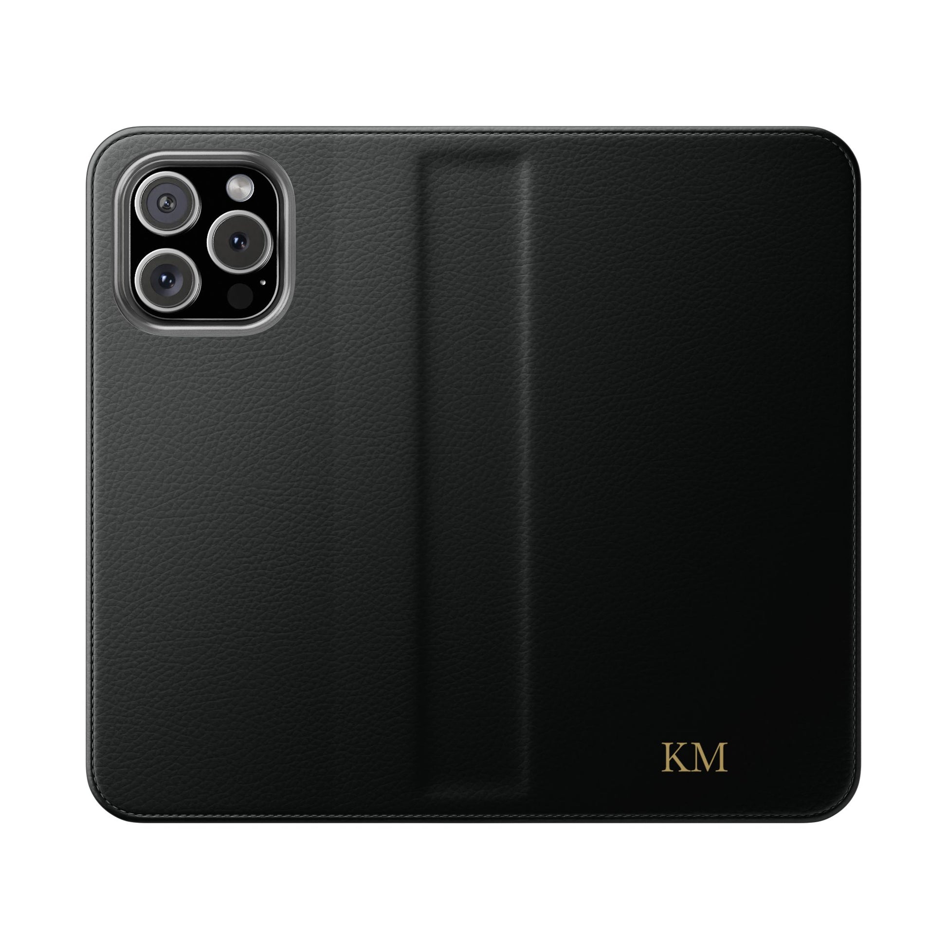 Personalized leather flip phone case for men, iPhone 16 Pro Max, with card slots