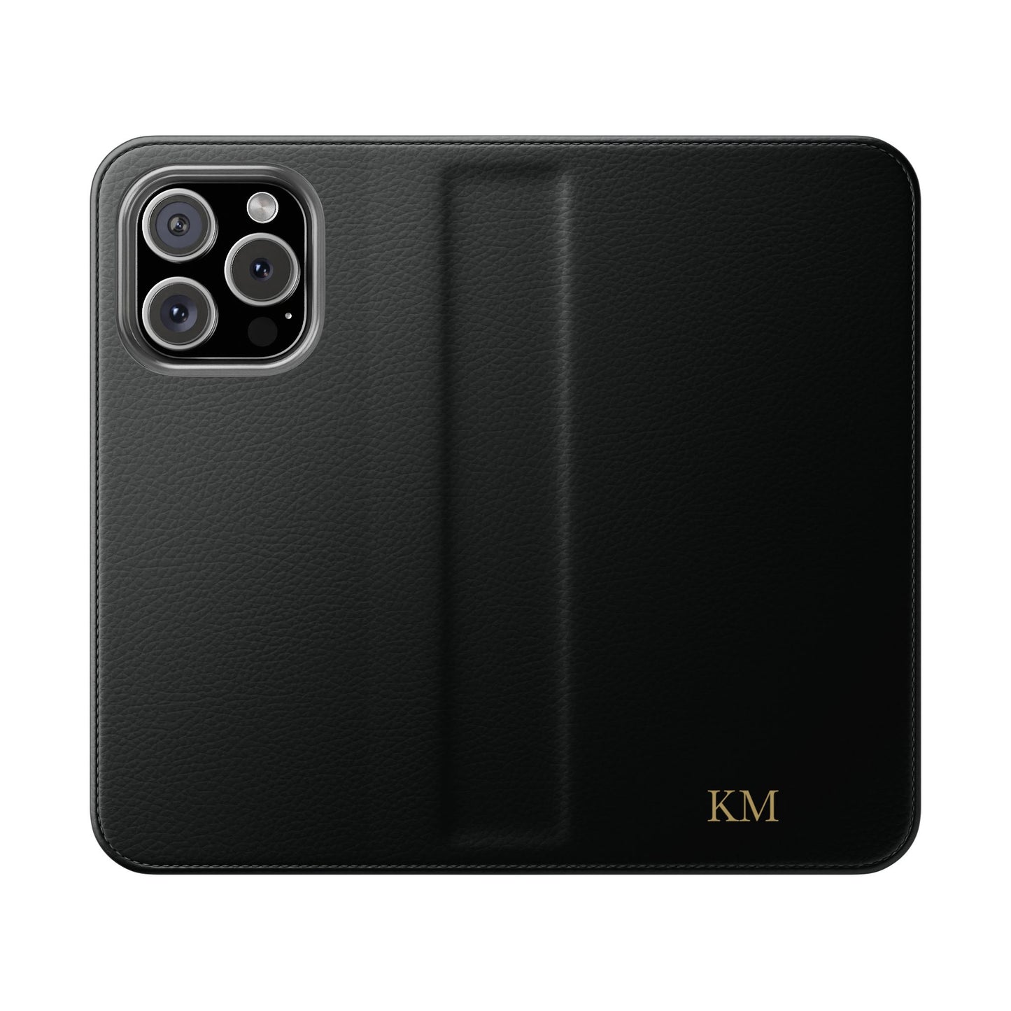 Personalized leather flip phone case for men, iPhone 16 Pro, with card slots