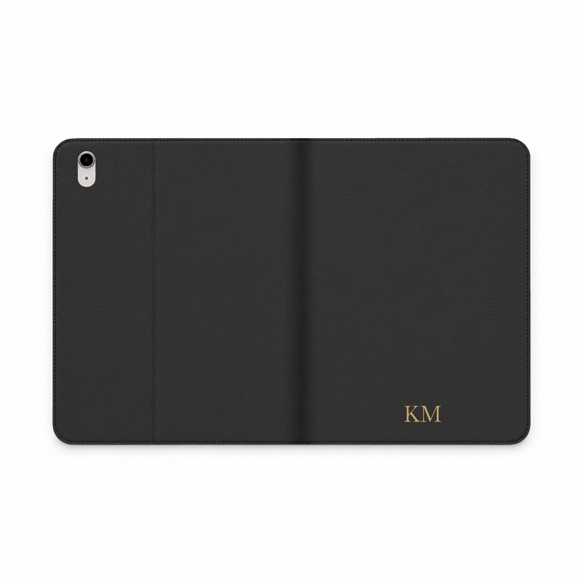 Personalized leather iPad folio case for men, iPad 10th Gen