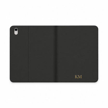 Personalized leather iPad folio case for men, iPad 10th Gen