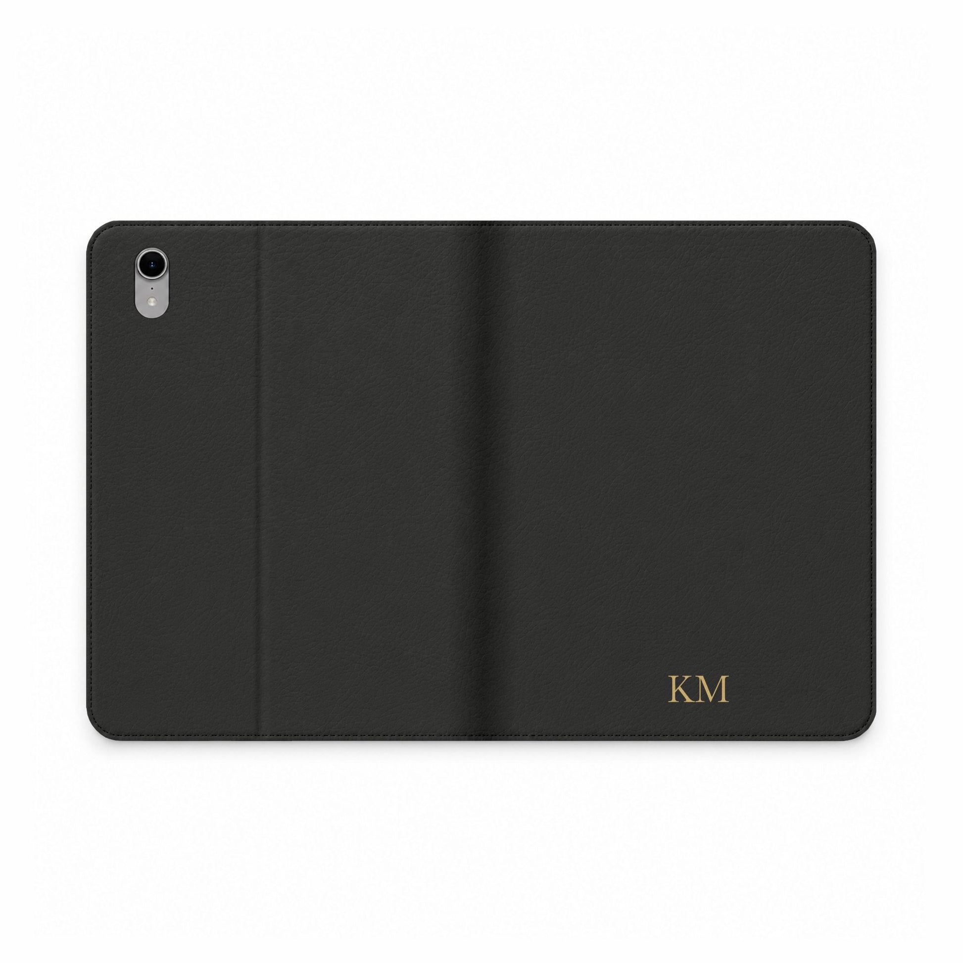 Personalized leather iPad folio case for men, iPad mini