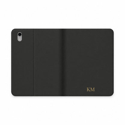 Personalized leather iPad folio case for men, iPad mini