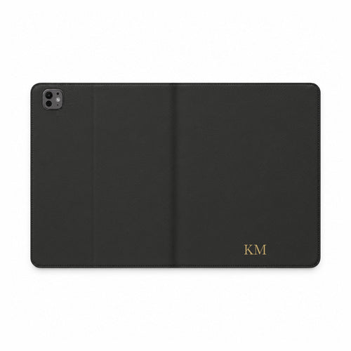 Personalized leather iPad folio case for men, iPad Pro 11 inch