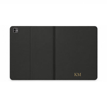 Personalized leather iPad folio case for men, iPad Pro 12.9 inch