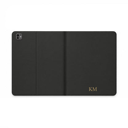Personalized leather iPad folio case for men, iPad Pro 13 inch M4