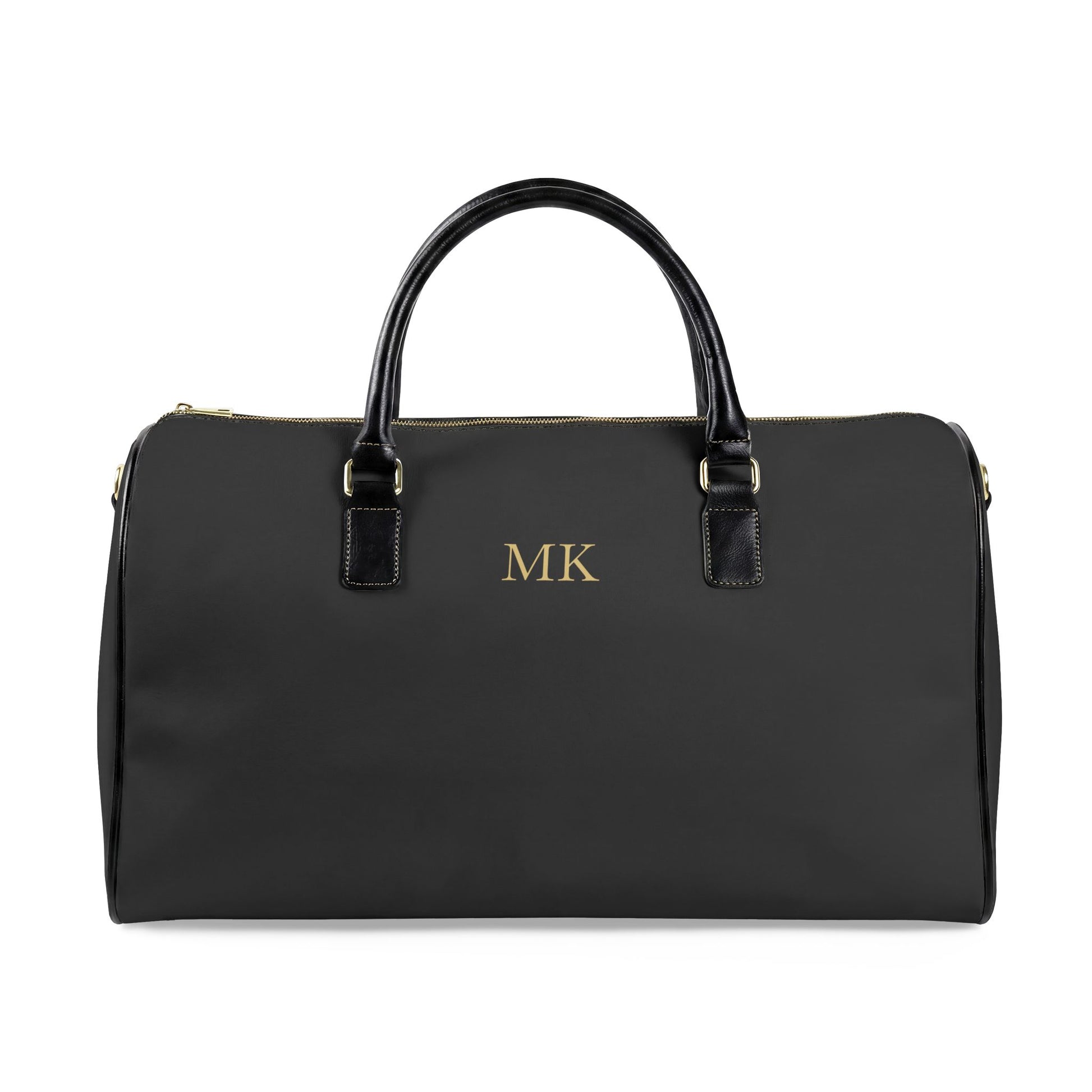 Personalized leather travel bag for men, 9.5 by 20.8 inches in PU leather