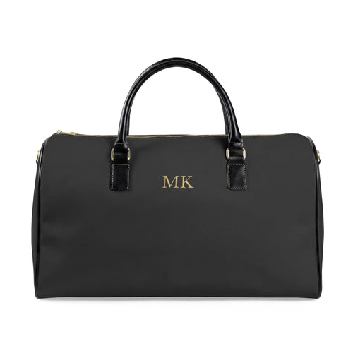 Personalized leather travel bag for men, 9.5 by 20.8 inches in PU leather