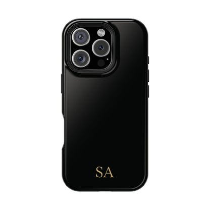 Personalized magnetic phone case for men, iPhone 16 Pro, glossy finish