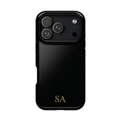 Personalized magnetic phone case for men, iPhone 17 Pro, glossy finish