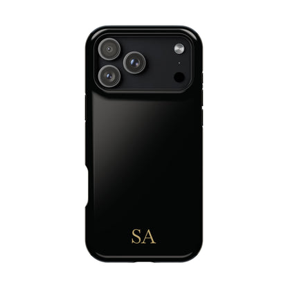 Personalized magnetic phone case for men, iPhone 17 Pro Max, glossy finish