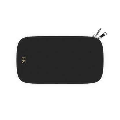 Personalized passport wallet for men with zip closure and multiple card compartments
