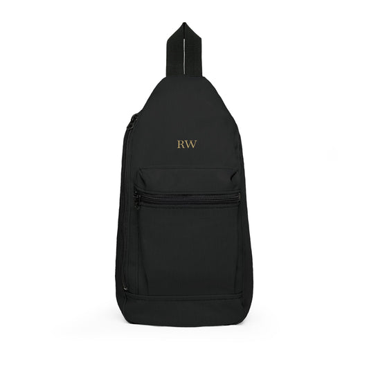 Personalized sling bag for men in crossbody style with custom all-over print