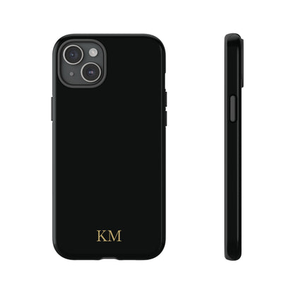 Personalized tough phone case for men, iPhone 15 Plus, glossy finish