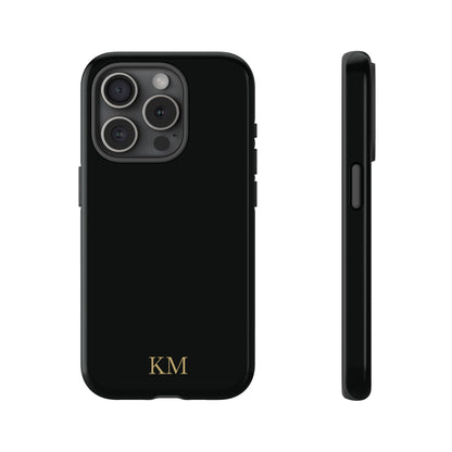 Personalized tough phone case for men, iPhone 15 Pro, glossy finish
